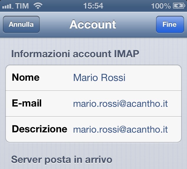 Finestra configurazione account 01