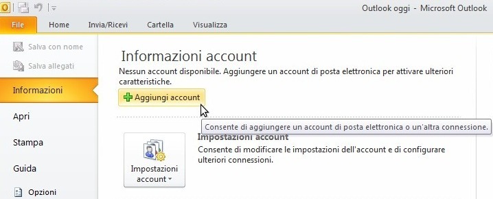 Impostazioni Account